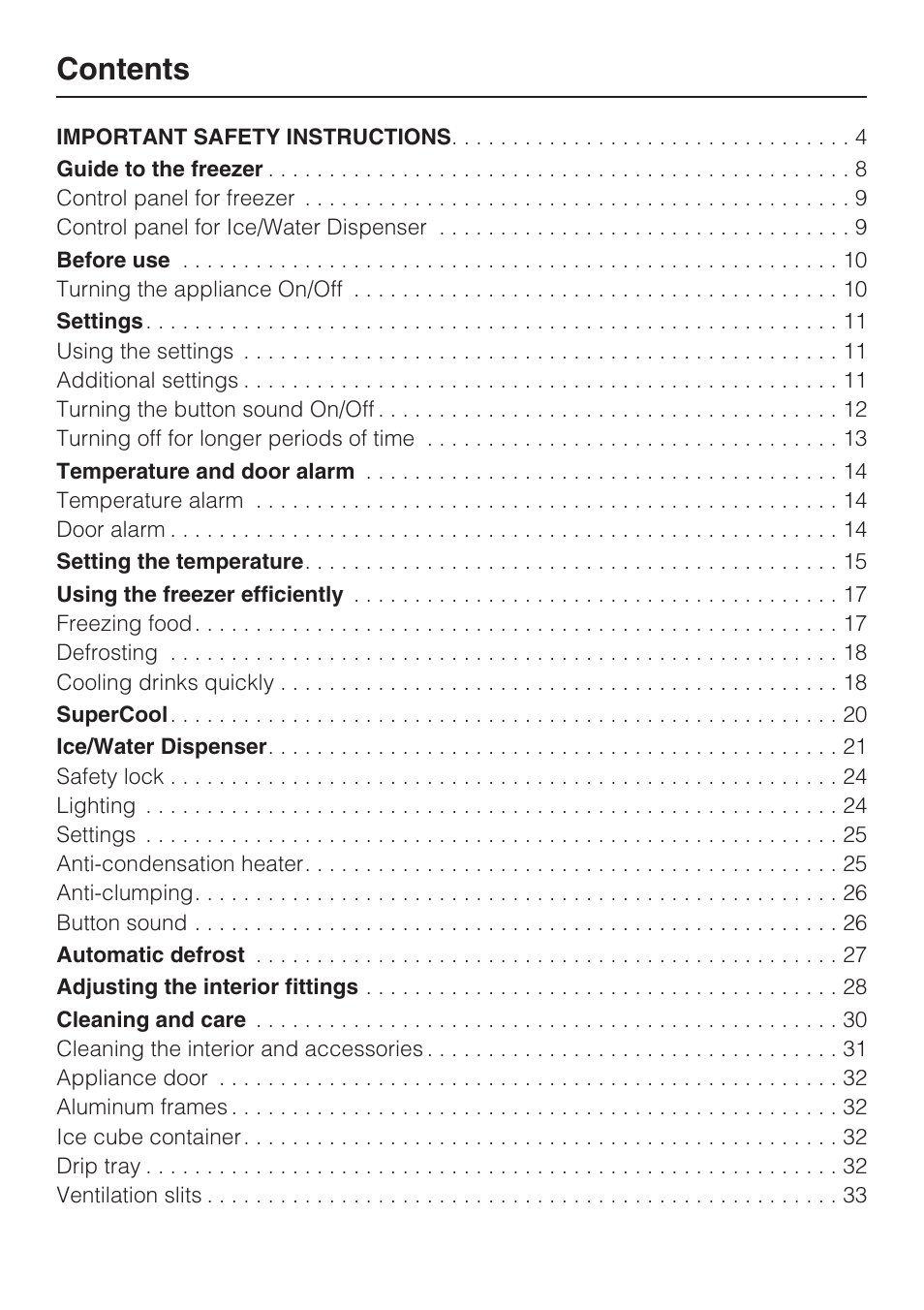 Miele F1471SF User Manual | Page 2 / 84