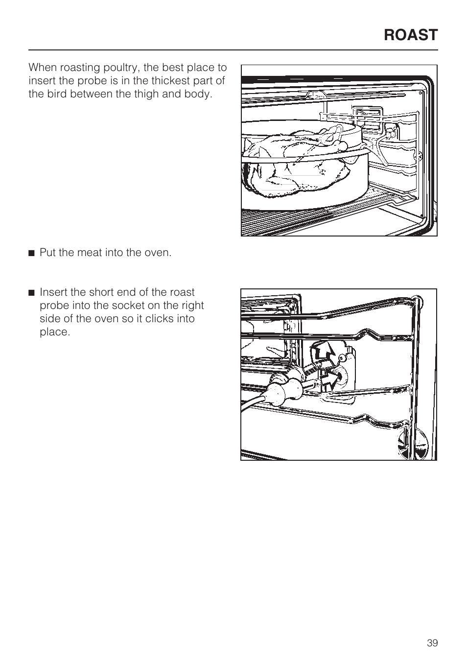 Roast | Miele H4780BP User Manual | Page 39 / 76