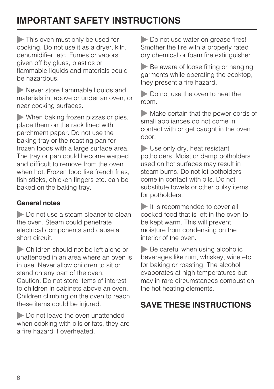 Important safety instructions | Miele H4780BP User Manual | Page 6 / 76