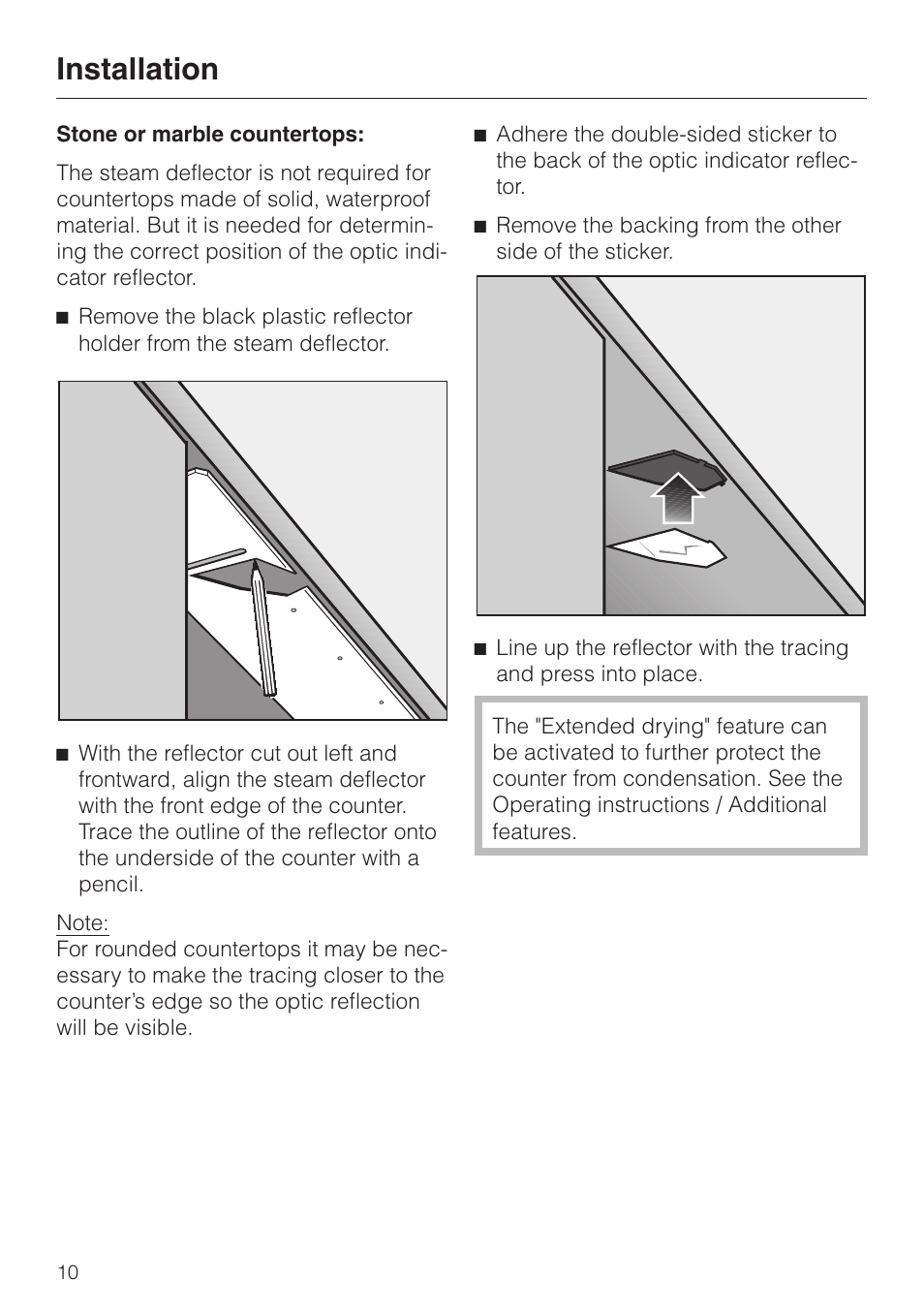 Installation | Miele HG01 User Manual | Page 10 / 36