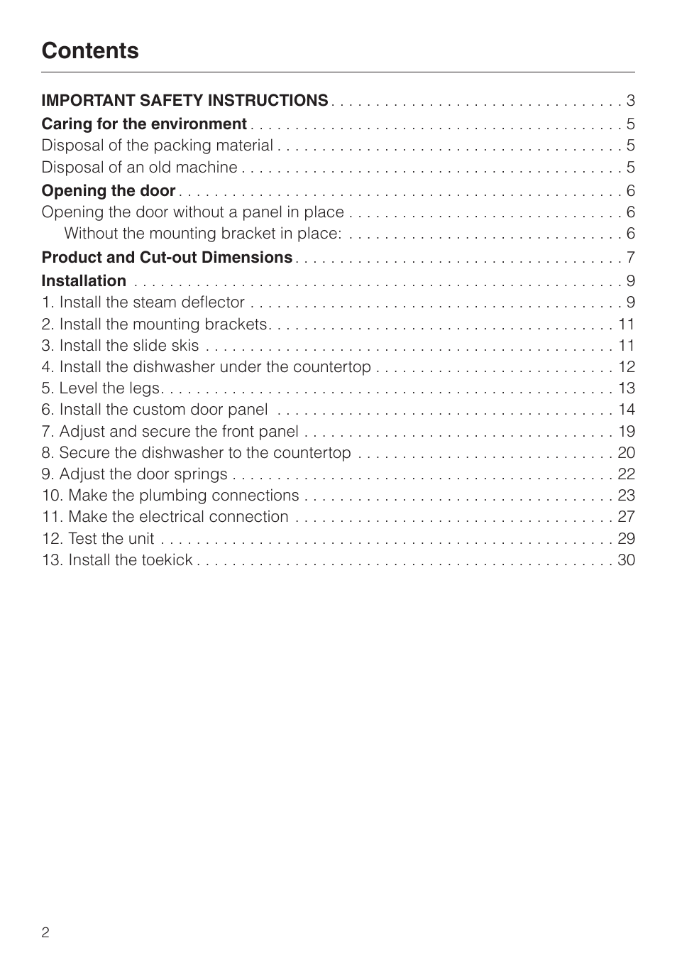 Miele HG01 User Manual | Page 2 / 36