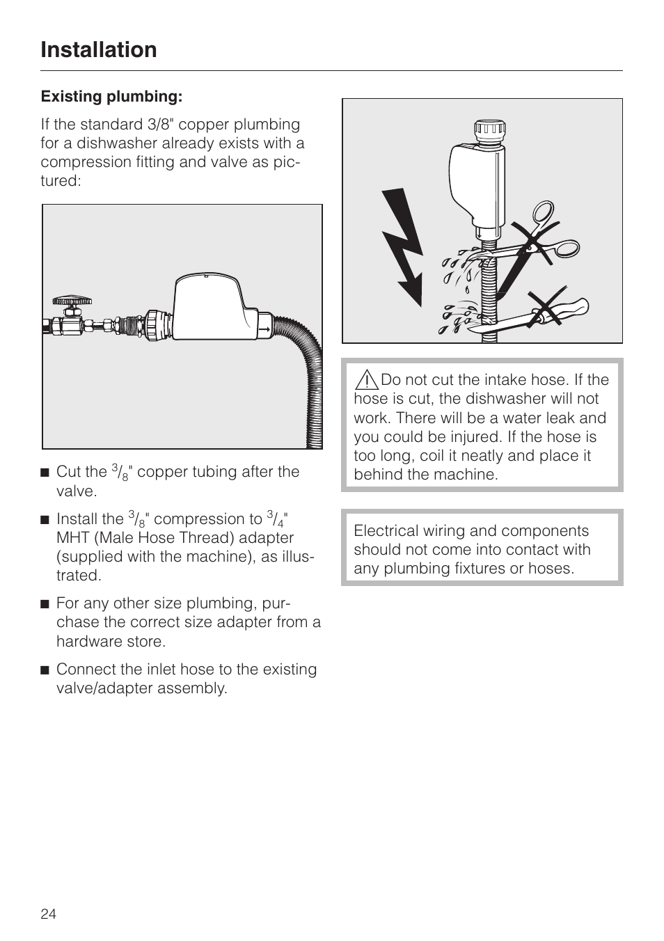 Installation | Miele HG01 User Manual | Page 24 / 36