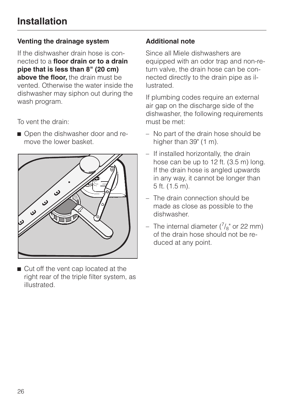 Installation | Miele HG01 User Manual | Page 26 / 36