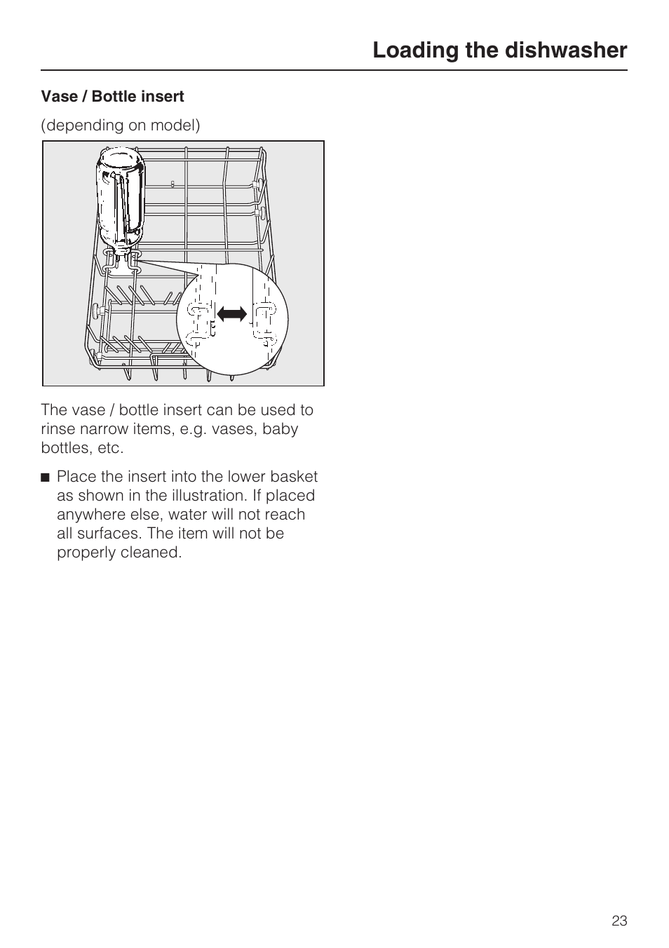 Loading the dishwasher | Miele G 1202 User Manual | Page 23 / 60