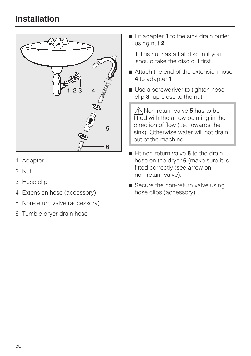 Installation | Miele T 4839 Ci User Manual | Page 50 / 60