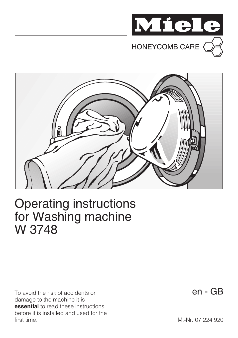 Miele W 3748 User Manual | 64 pages