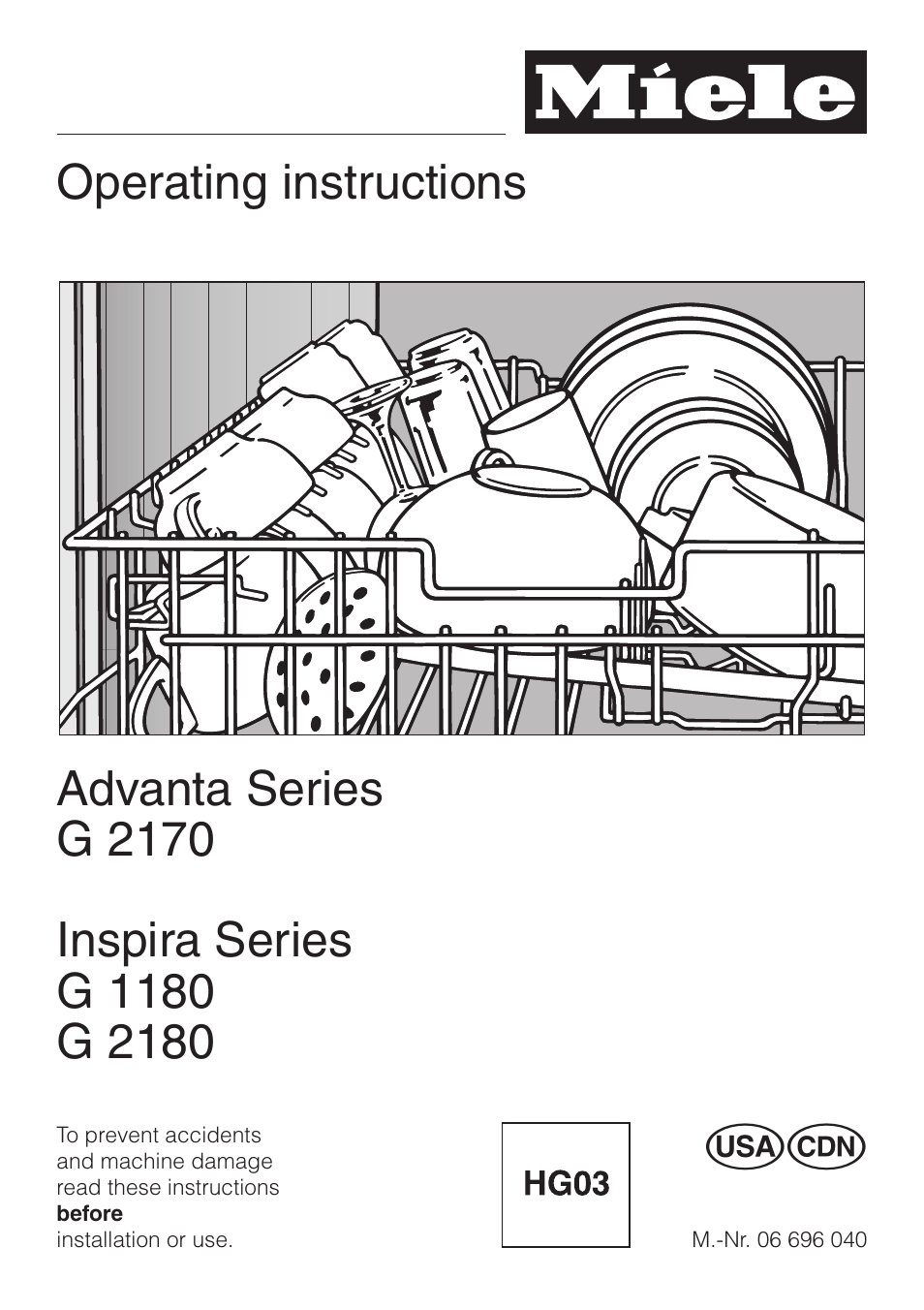 Miele ADVANTA G 1180 User Manual | 56 pages