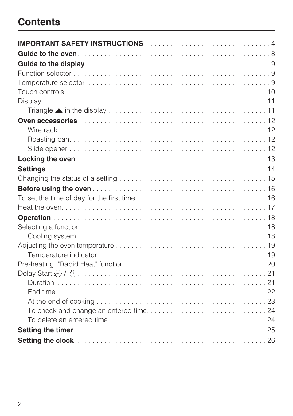 Miele H 4844 BP User Manual | Page 2 / 68