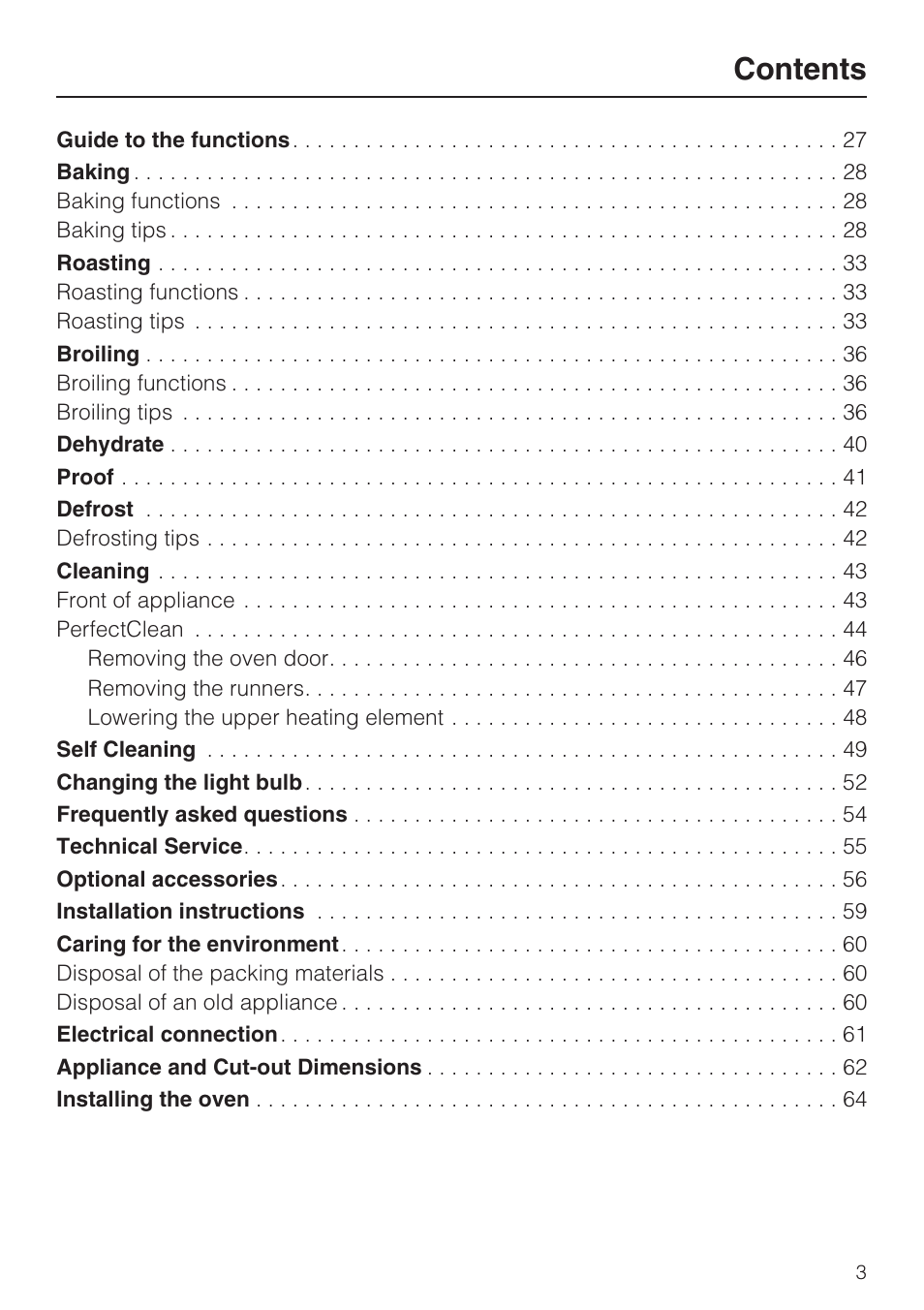 Miele H 4844 BP User Manual | Page 3 / 68