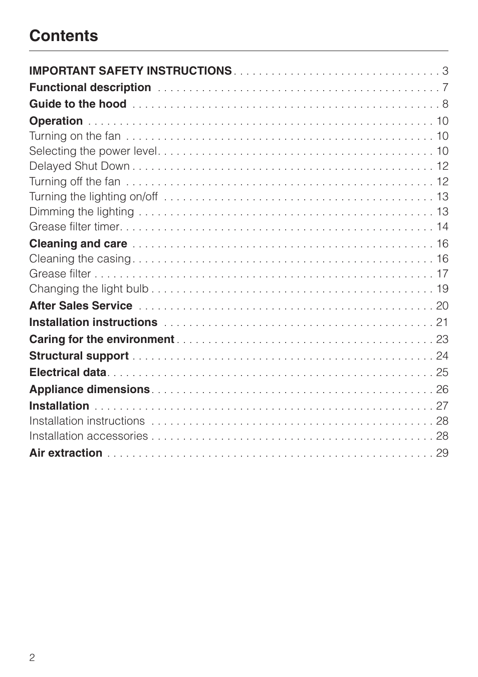 Miele DA250-4 User Manual | Page 2 / 32