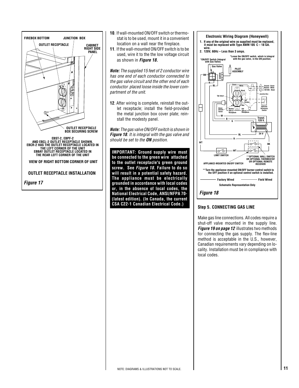 Figure 17, Figure 18, View of right bottom corner of unit | Electronic wiring diagram (honeywell) | Miele MNTSVBE User Manual | Page 11 / 20