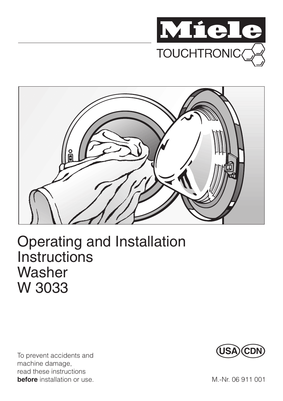 Miele W3033 User Manual | 60 pages