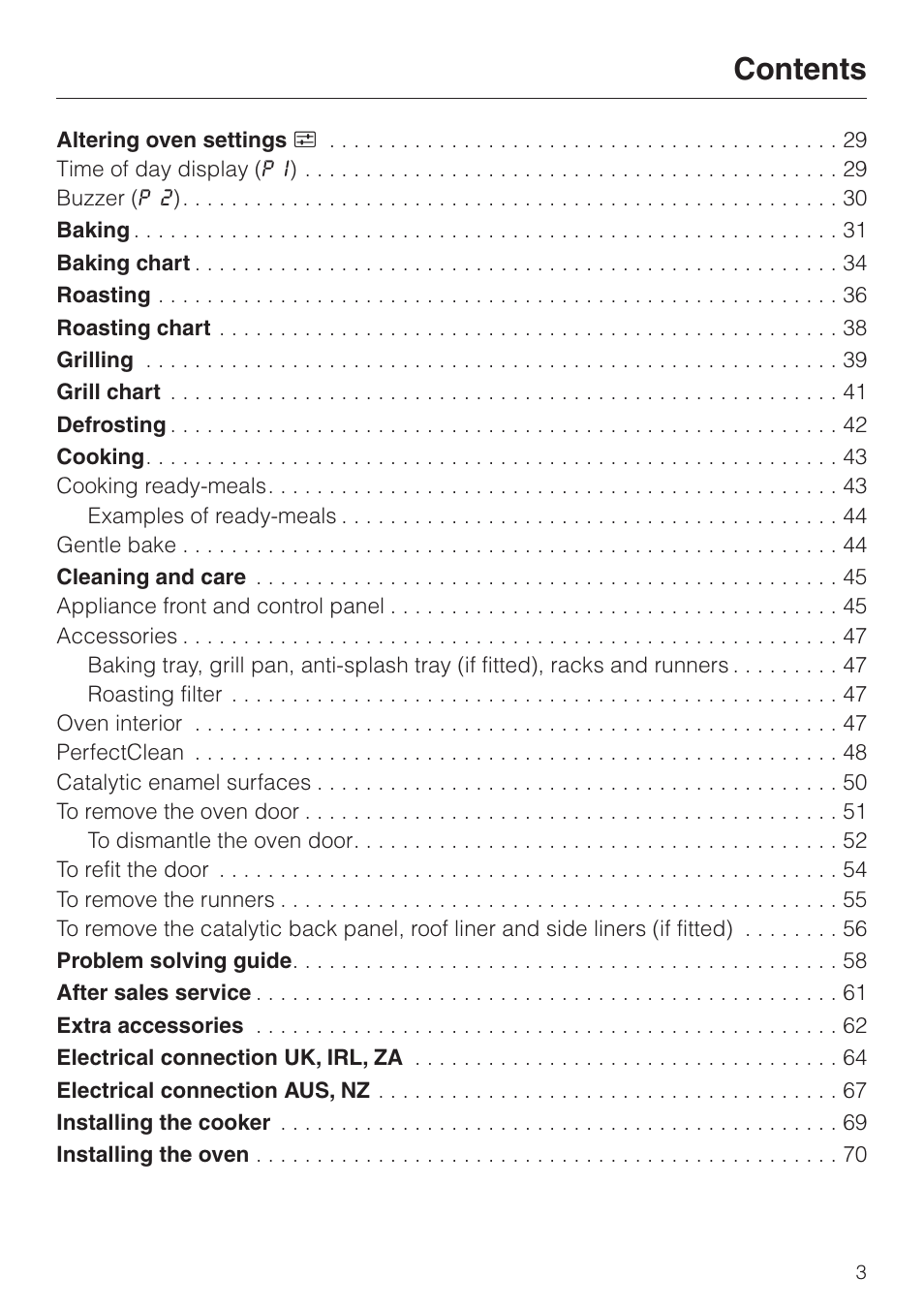 Miele H 4140 User Manual | Page 3 / 72