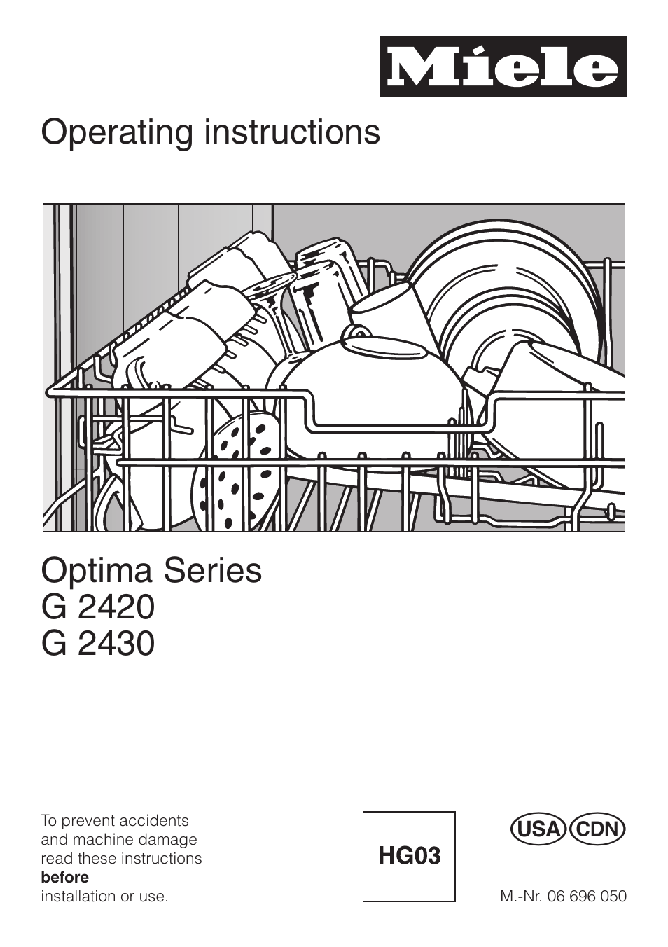 Miele OPTIMA SERIES G 2420 User Manual | 60 pages