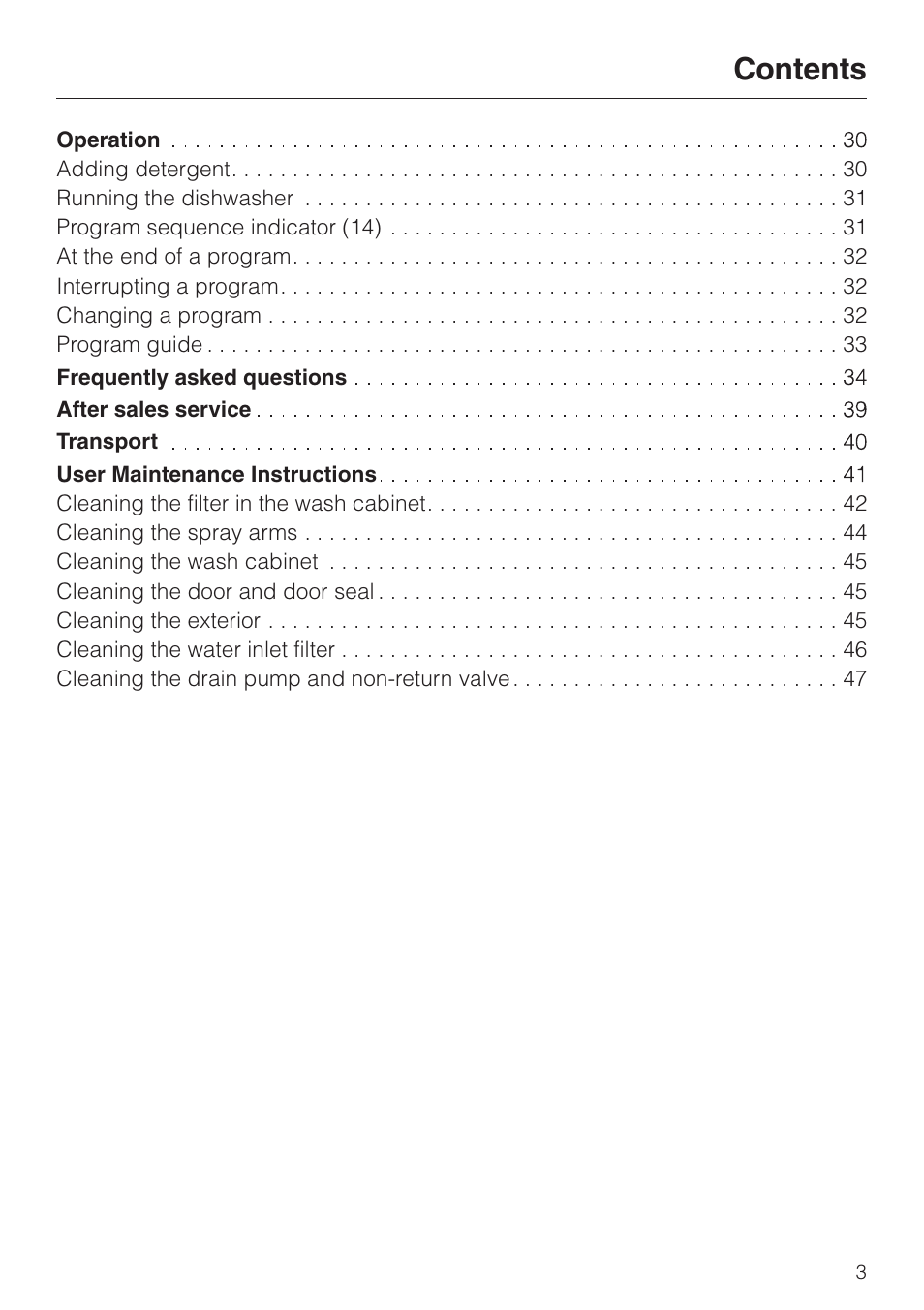Miele NOVOTRONIC G 841 SC PLUS User Manual | Page 3 / 48