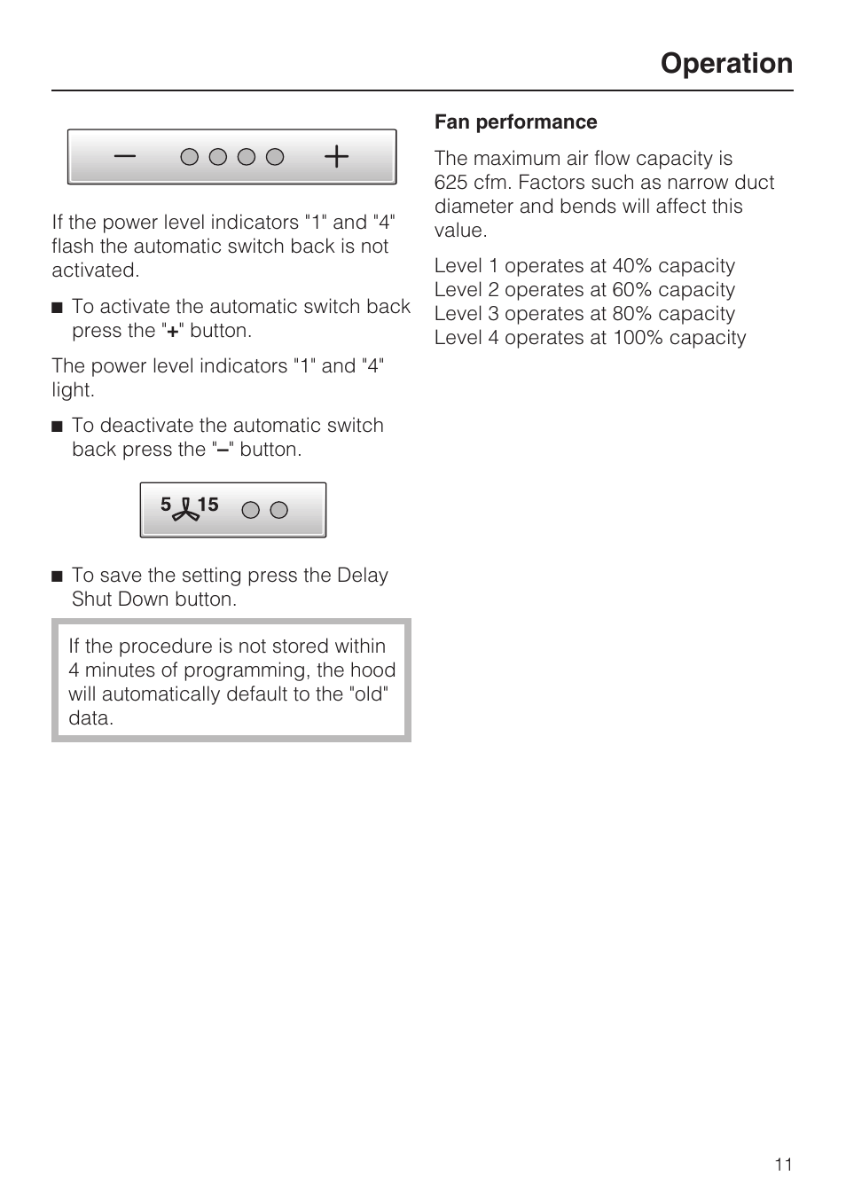 Operation | Miele DA259-4 User Manual | Page 11 / 36