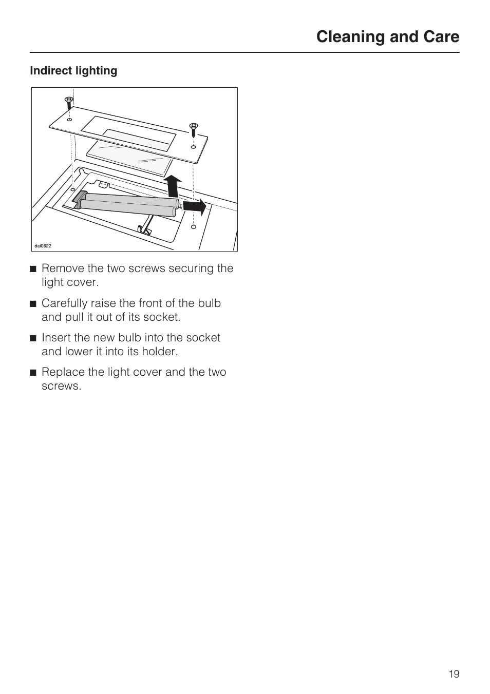 Cleaning and care | Miele DA259-4 User Manual | Page 19 / 36