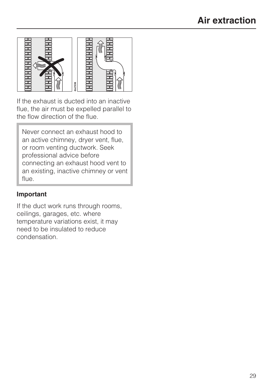 Air extraction | Miele DA5000D User Manual | Page 29 / 32