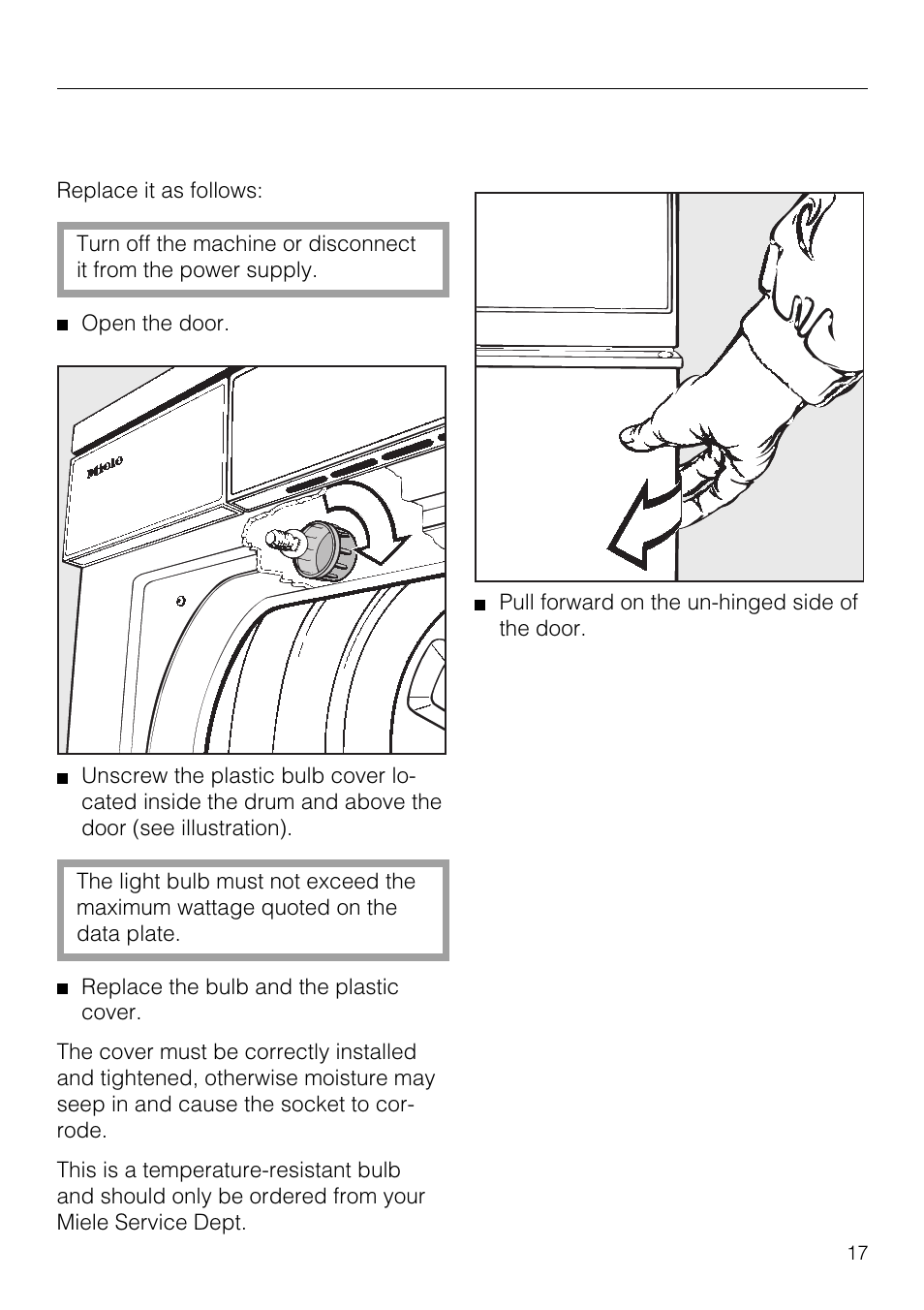Problem solving guide | Miele T1520 User Manual | Page 17 / 32