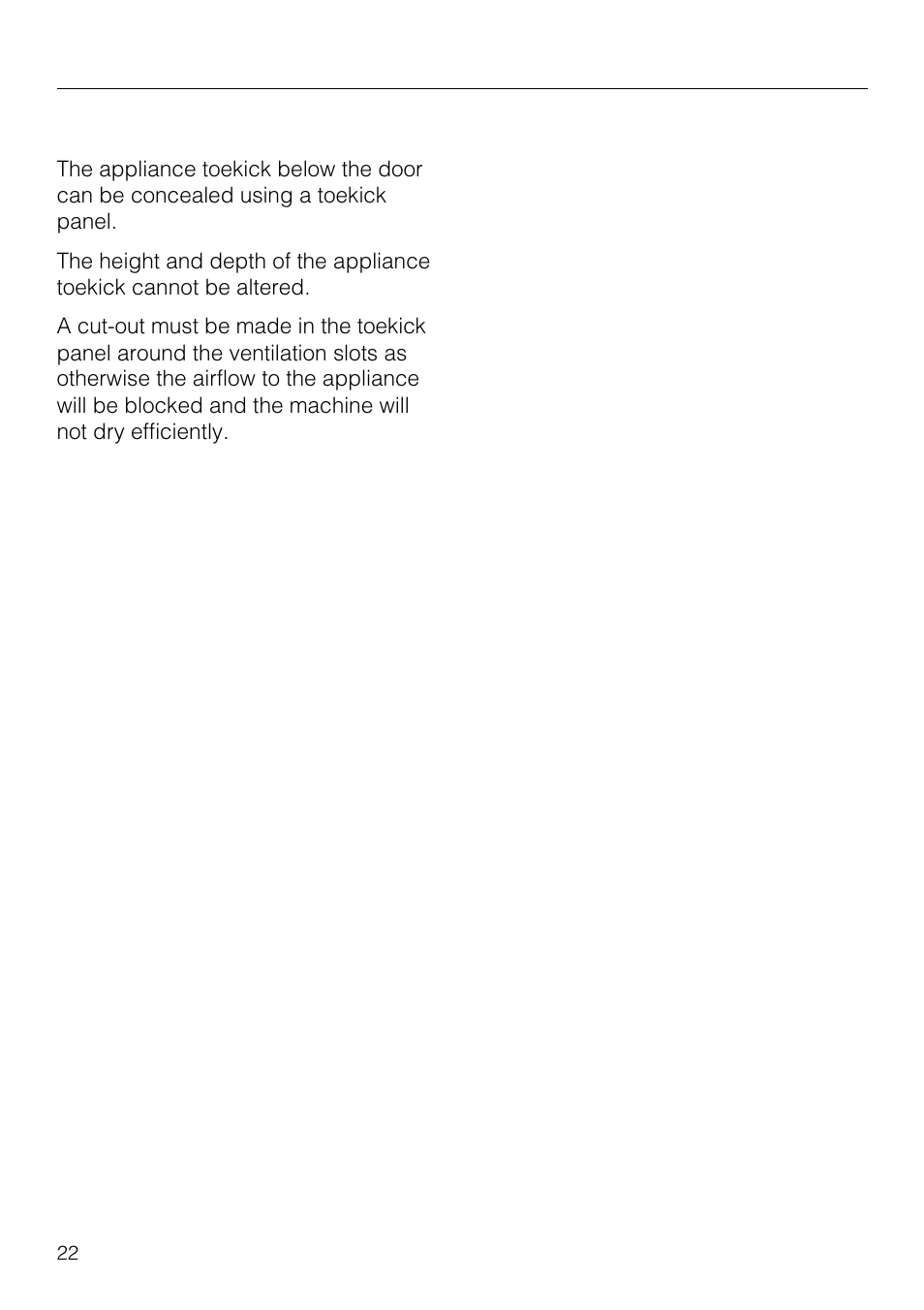Installation | Miele T1520 User Manual | Page 22 / 32