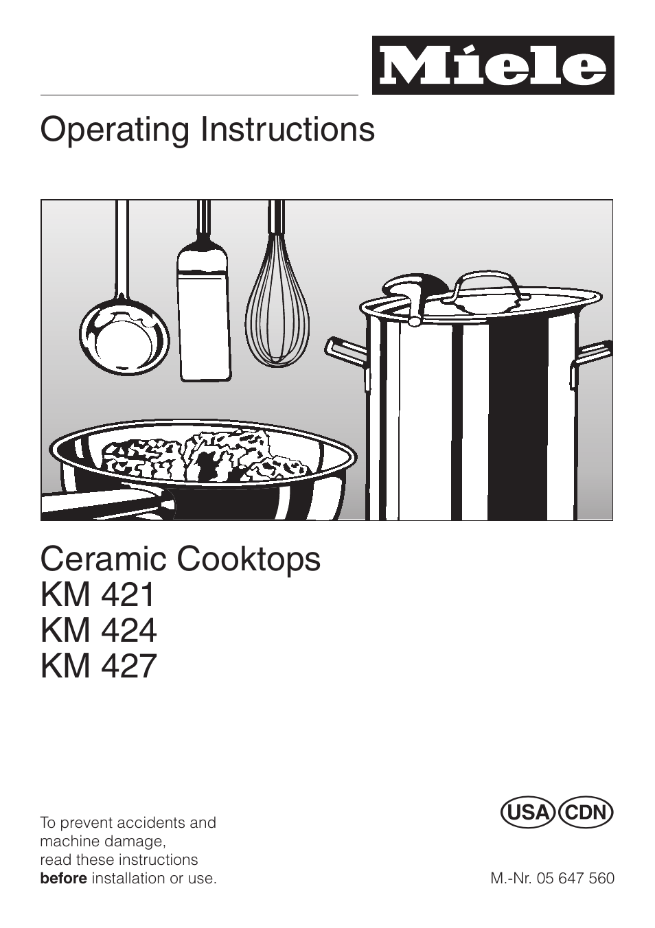 Miele KM424 User Manual | 24 pages