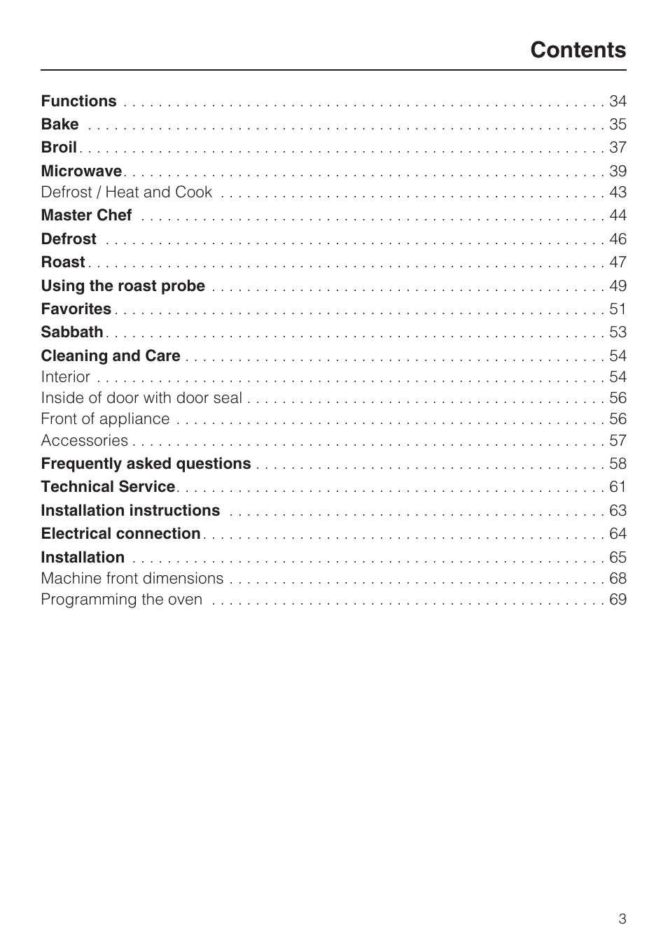 Miele H 4084 BM User Manual | Page 3 / 72