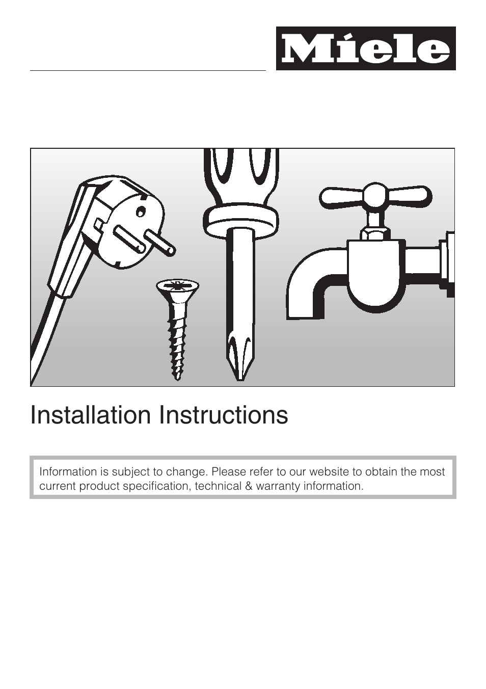 Installation instructions 63, Installation instructions | Miele H 4084 BM User Manual | Page 63 / 72