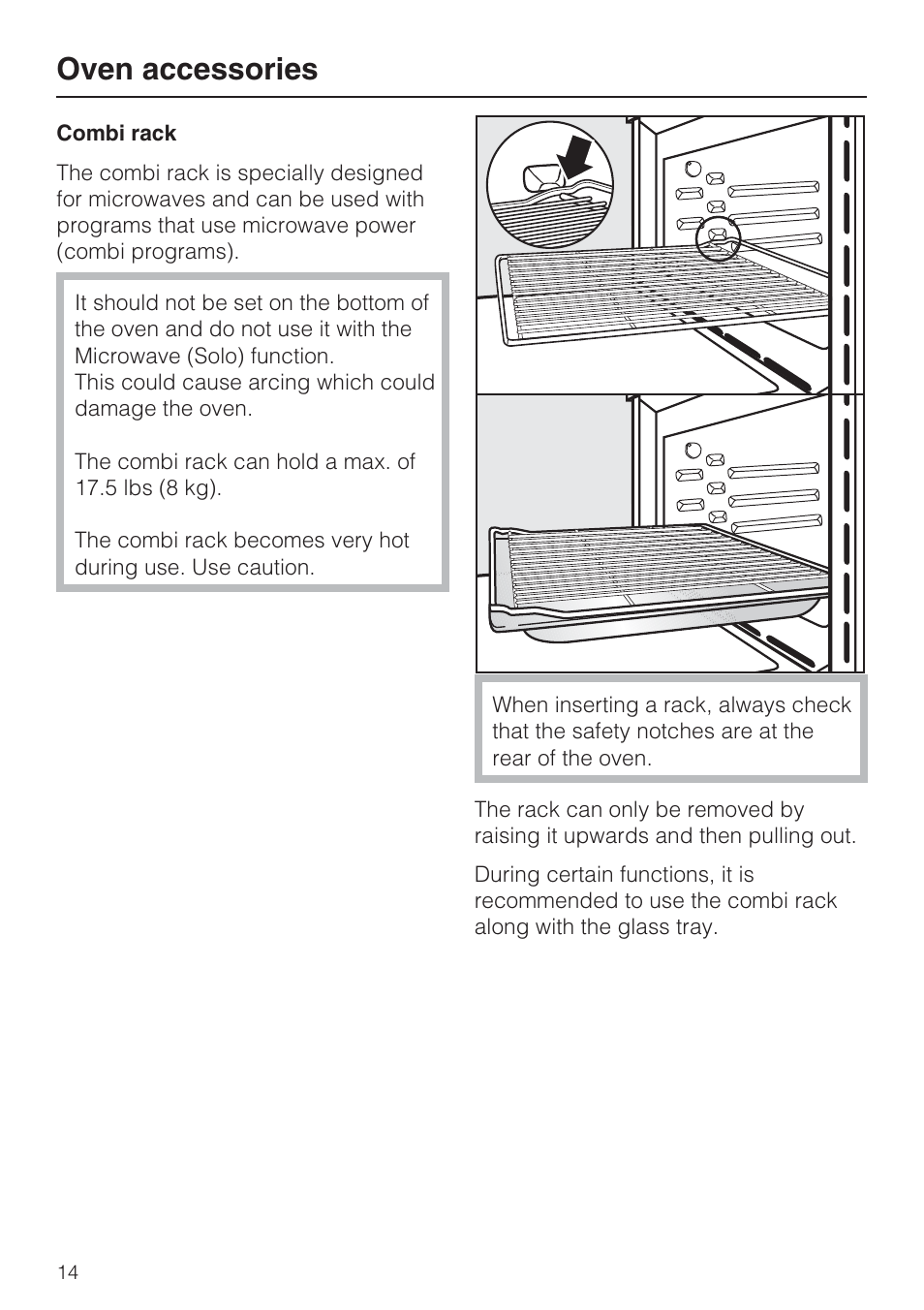 Oven accessories | Miele H 4088 BM User Manual | Page 14 / 72