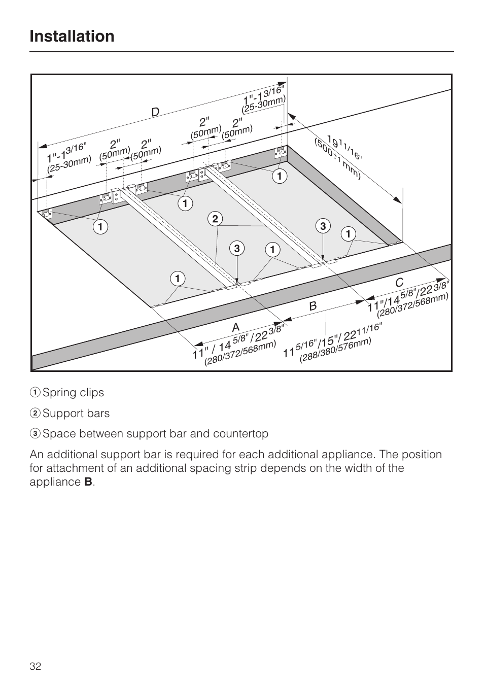 Ba a, Installation | Miele CS1012 User Manual | Page 32 / 44
