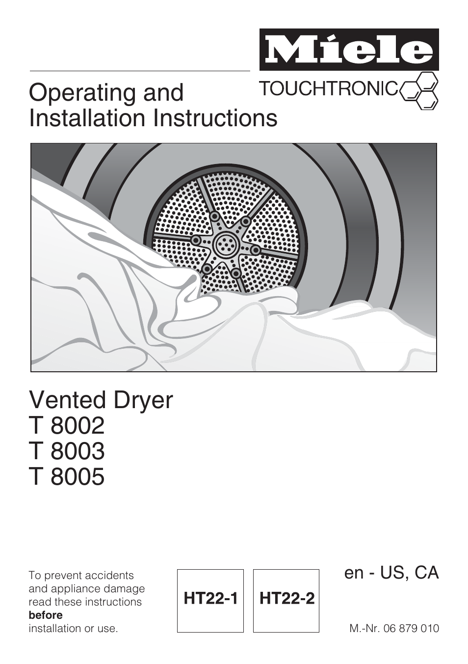 Miele TOUCHTRONIC T 8002 User Manual | 44 pages