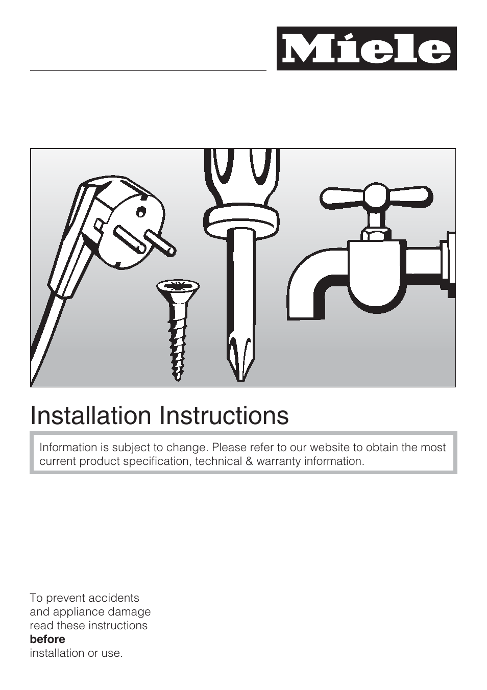 Installation instructions 25, Installation instructions | Miele TOUCHTRONIC T 8002 User Manual | Page 25 / 44