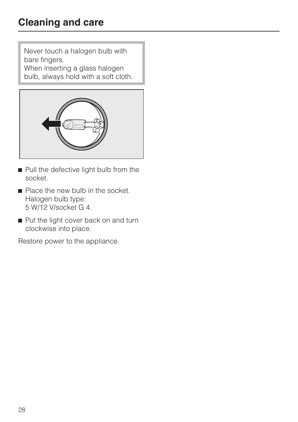 Cleaning and care | Miele KWT1611SF User Manual | Page 28 / 60