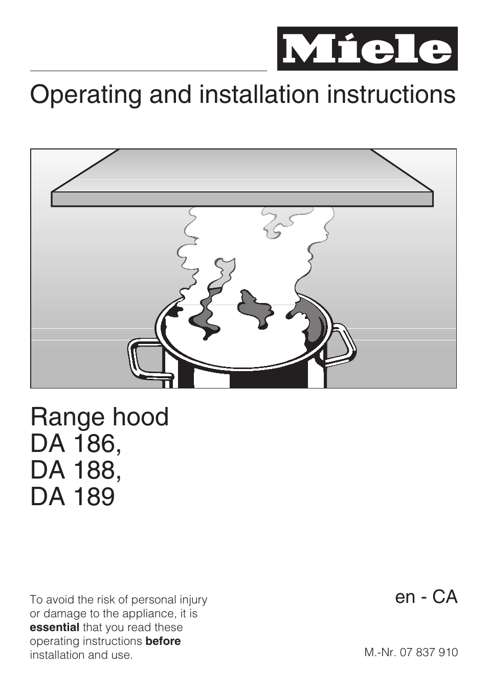 Miele DA 188 User Manual | 28 pages