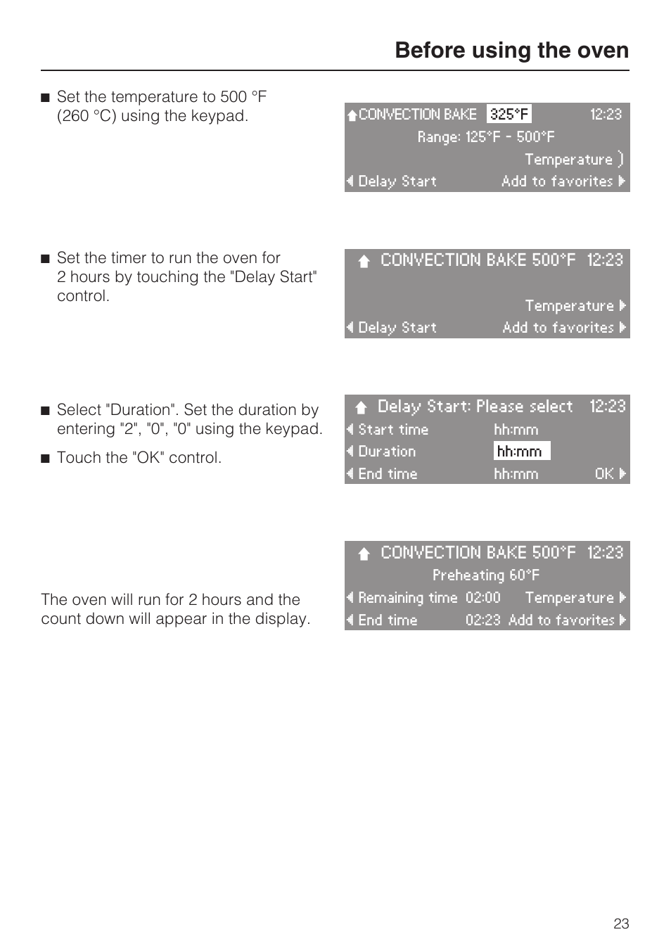 Before using the oven | Miele H 4894 BP2 User Manual | Page 23 / 80