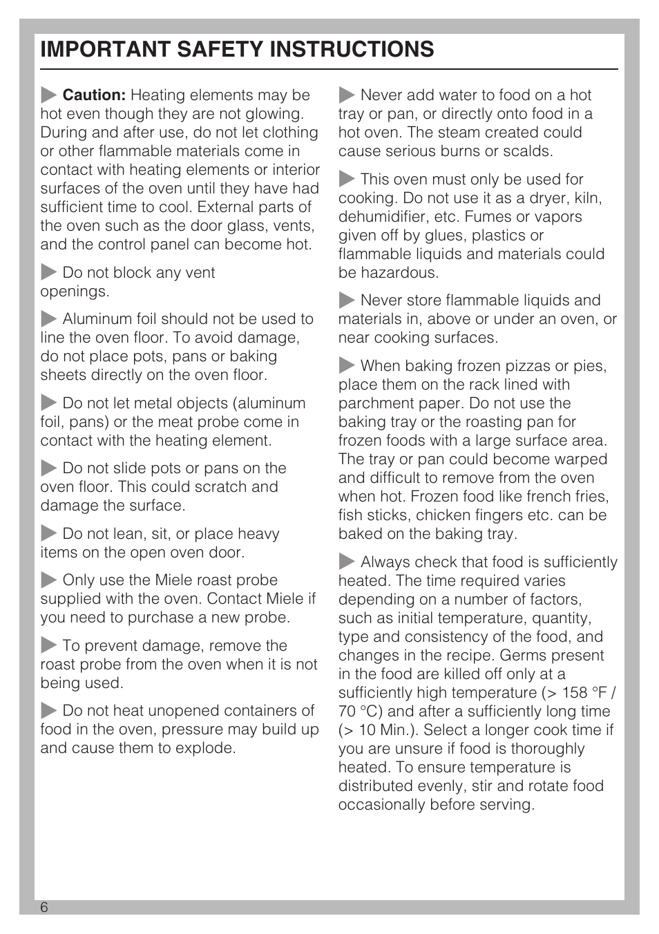 Important safety instructions | Miele H 4894 BP2 User Manual | Page 6 / 80