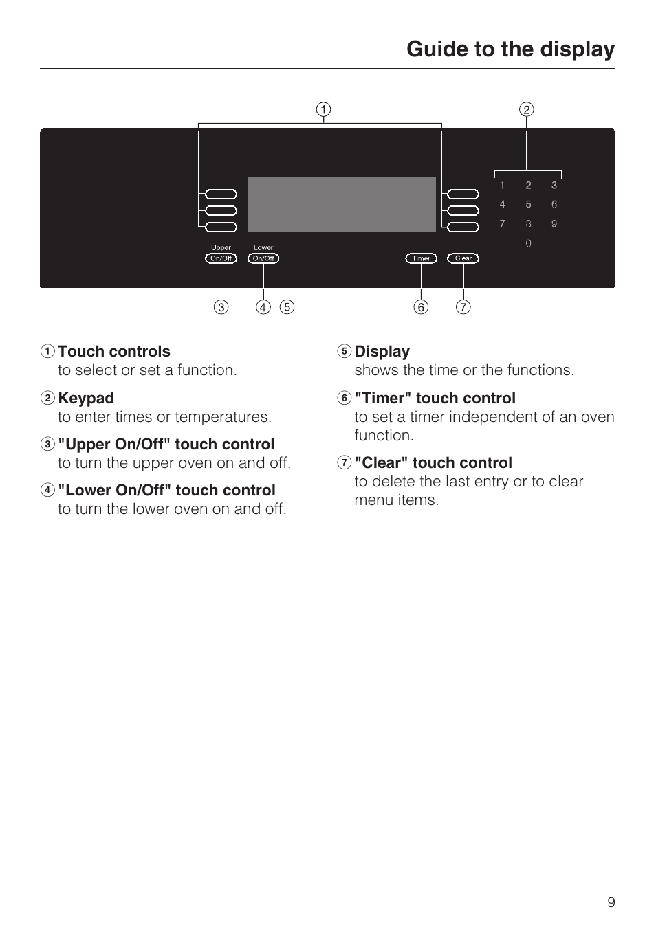 Guide to the display 9, Guide to the display | Miele H 4894 BP2 User Manual | Page 9 / 80