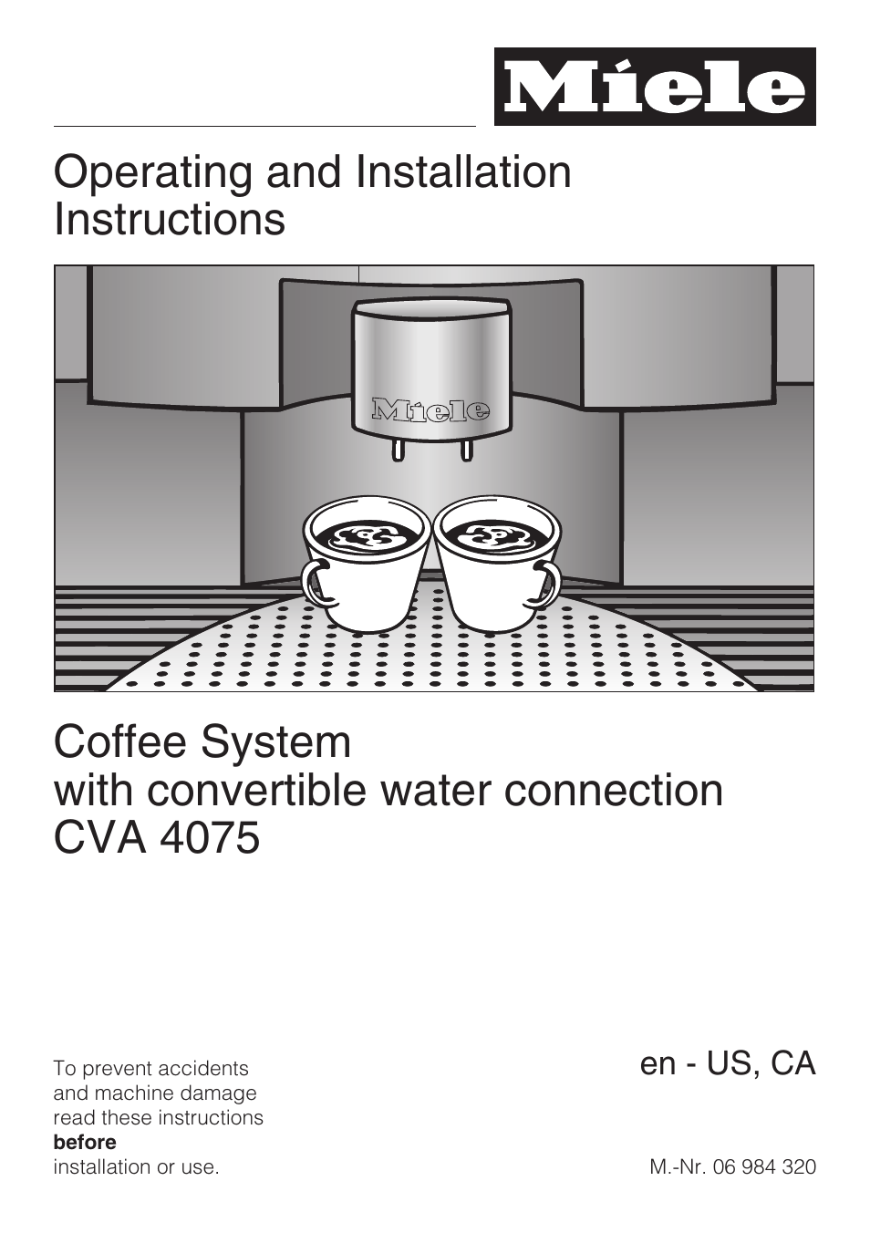 Miele CVA4075 User Manual | 64 pages