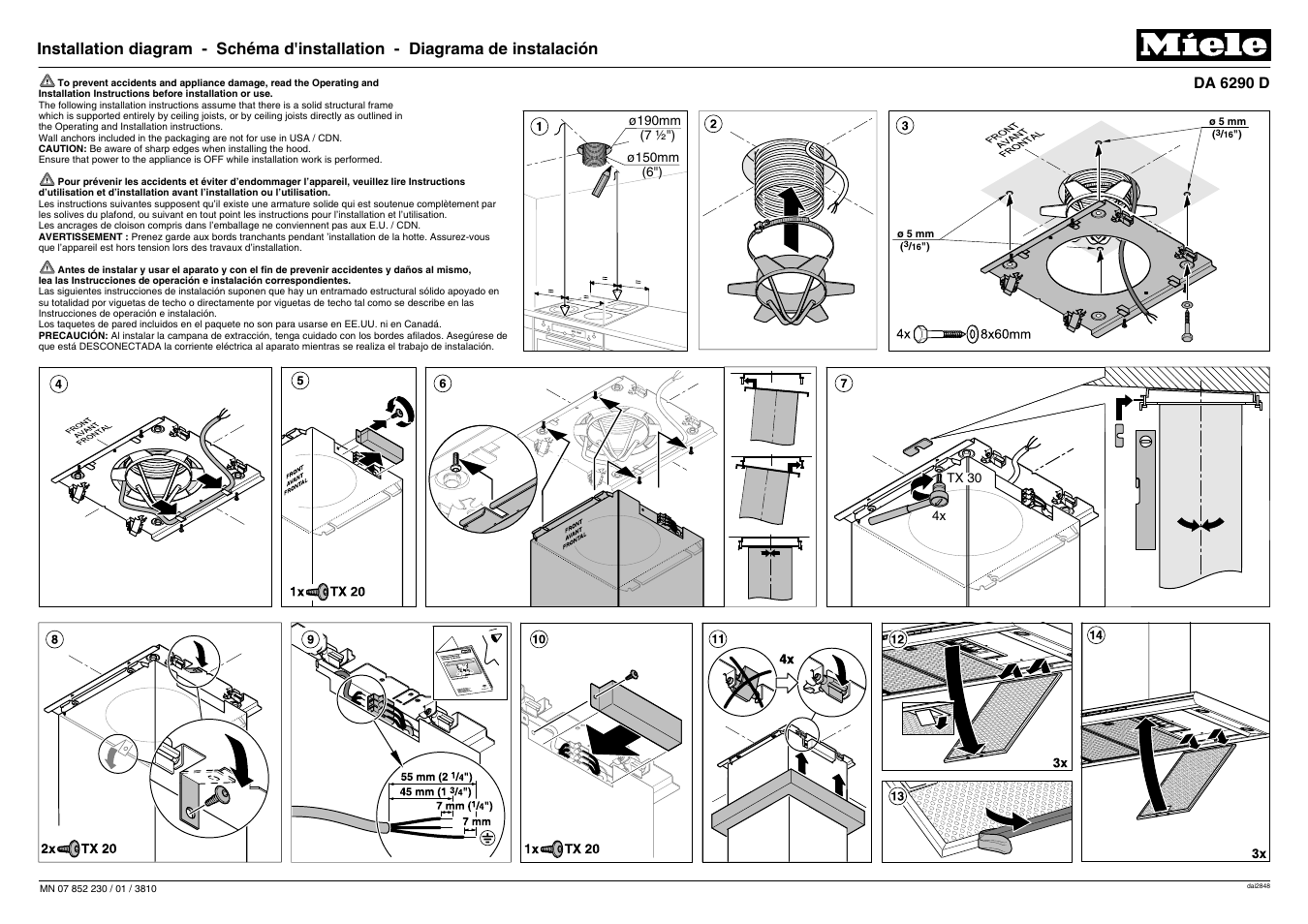 Miele DA 6290 D User Manual | 1 page