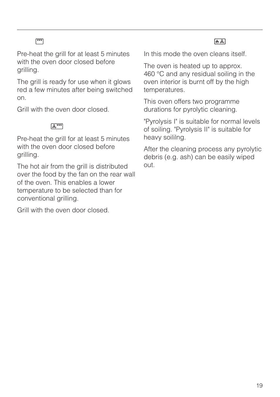 Description of the oven systems | Miele H4270 User Manual | Page 19 / 72