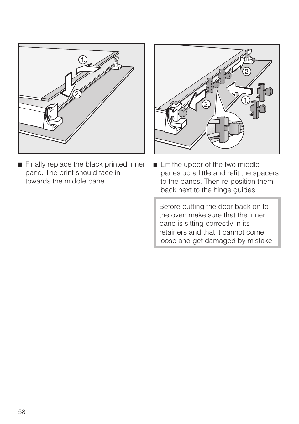 Cleaning and care | Miele H4270 User Manual | Page 58 / 72