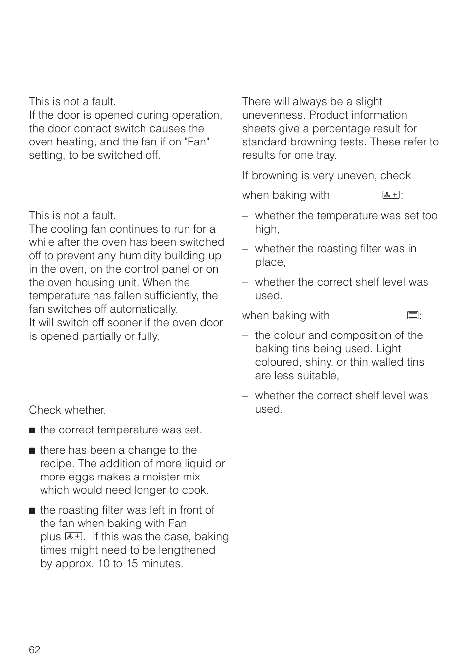 Problem solving guide | Miele H4270 User Manual | Page 62 / 72