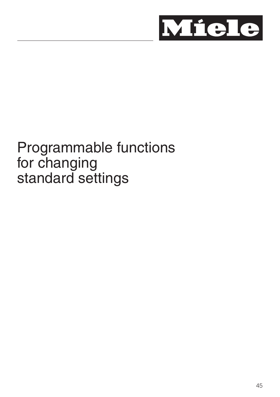 Miele T 4422 C User Manual | Page 45 / 48