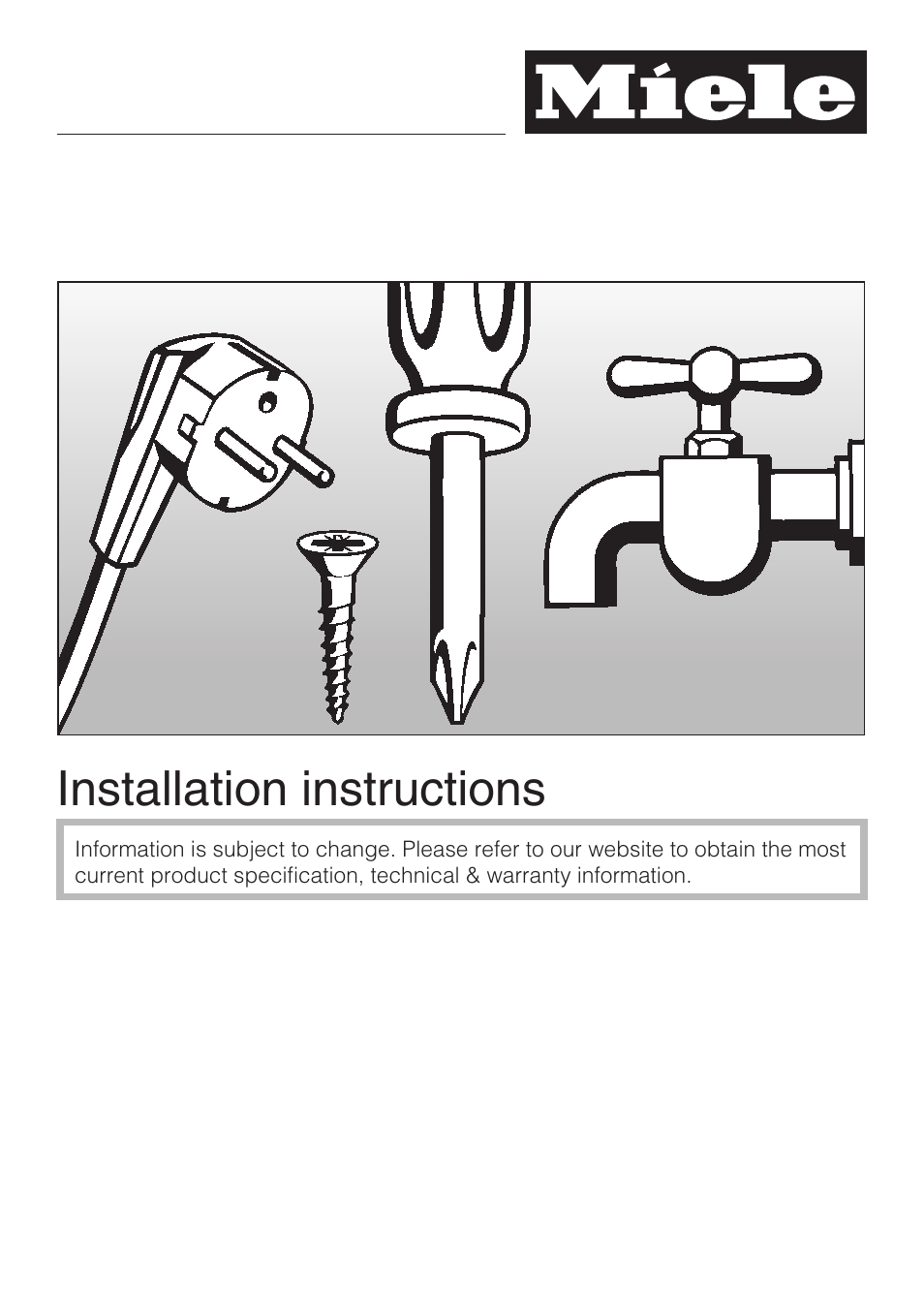 Installation instructions 67, Installation instructions | Miele CVA 4062 User Manual | Page 67 / 76