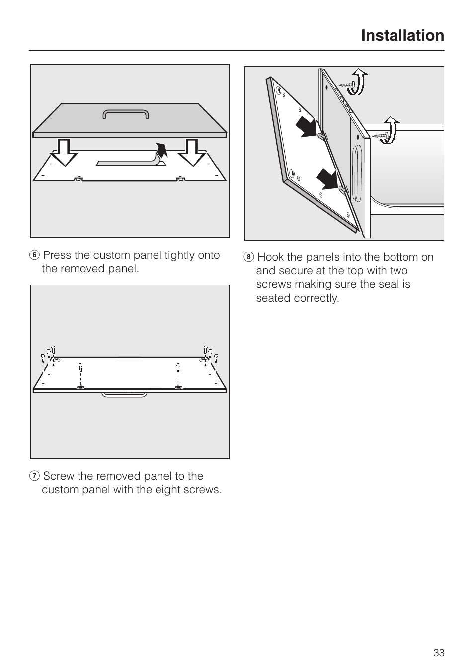 Installation | Miele ESW4820 User Manual | Page 33 / 36