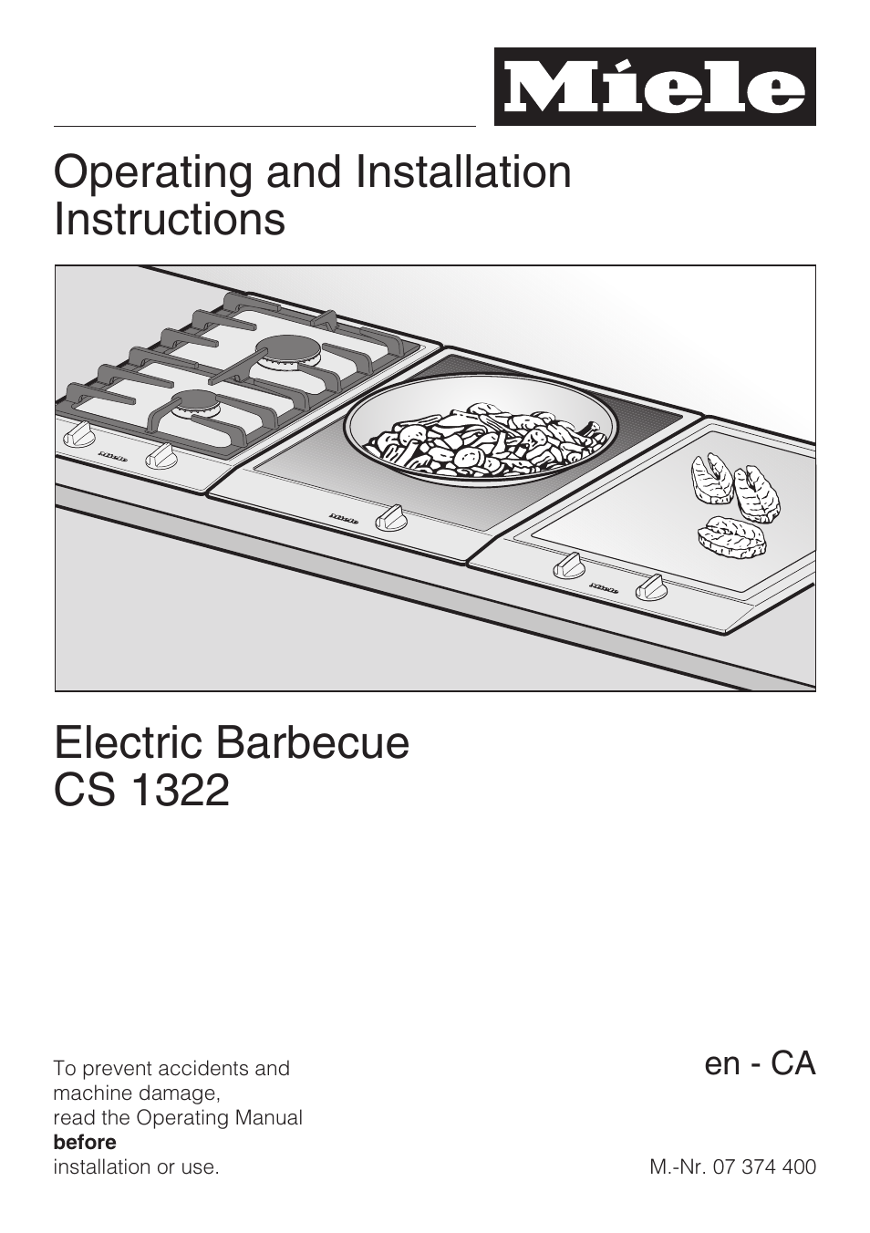 Miele ELECTRIC BARBECUE CS 1322 User Manual | 36 pages
