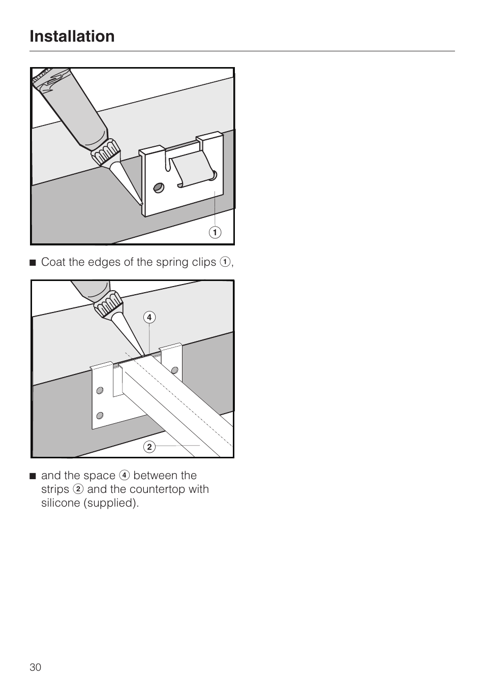 Installation | Miele ELECTRIC BARBECUE CS 1322 User Manual | Page 30 / 36