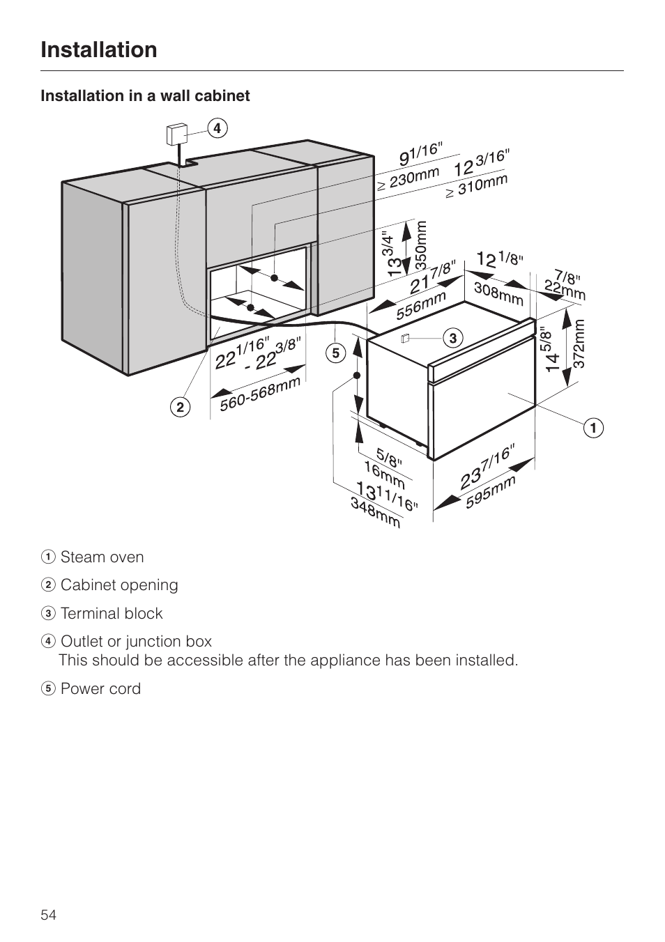Installation | Miele DG2661 User Manual | Page 54 / 60