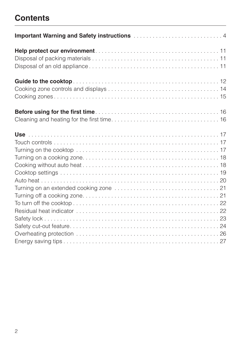 Miele KM 451 User Manual | Page 2 / 36