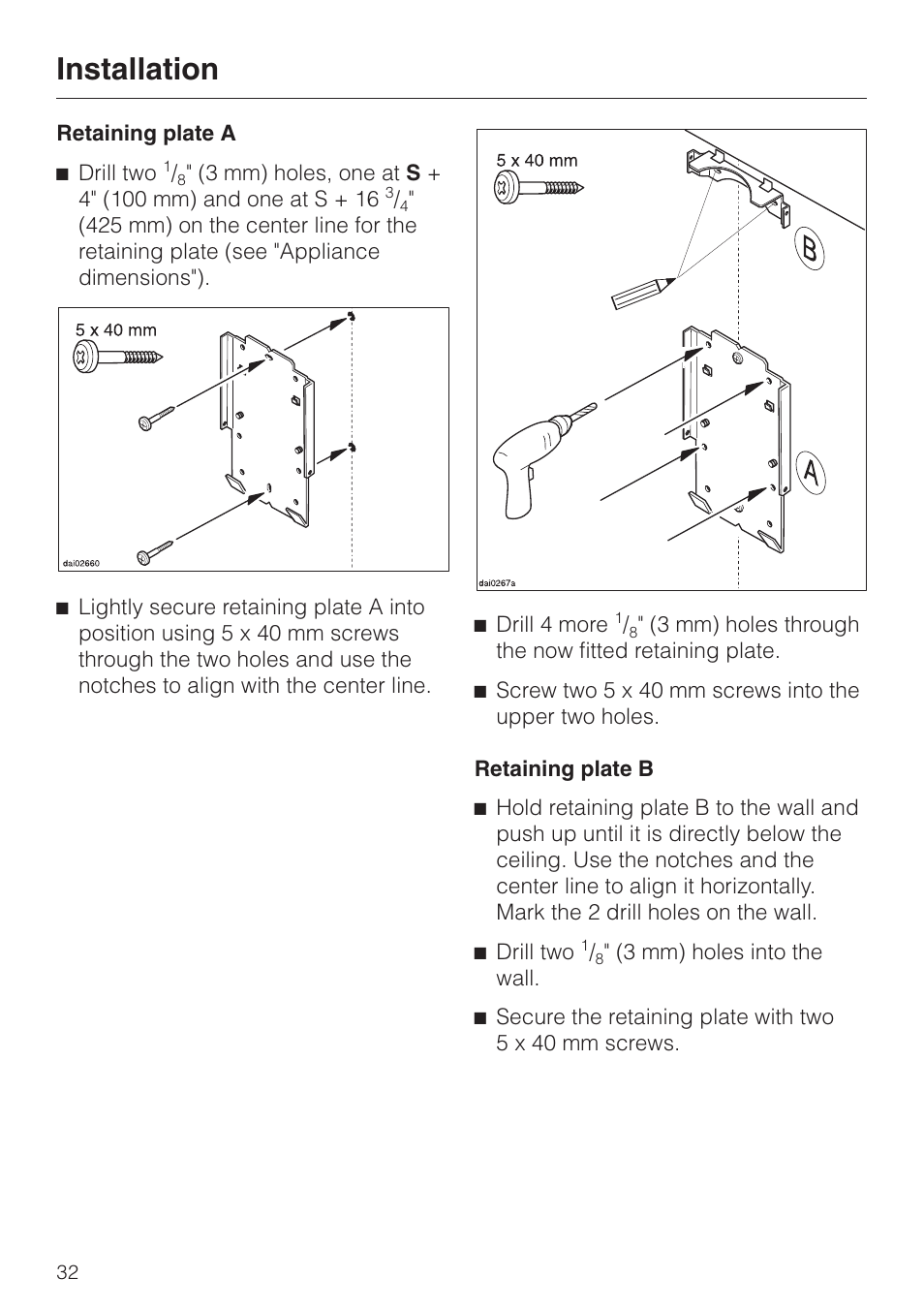 Installation | Miele DA211 User Manual | Page 32 / 44