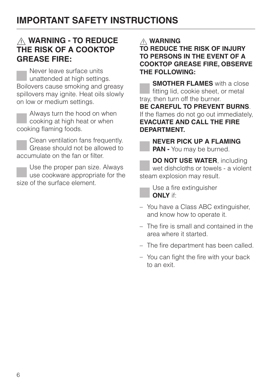 Important safety instructions | Miele DA211 User Manual | Page 6 / 44